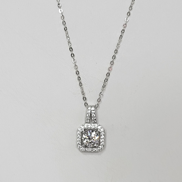 1ct Certified GENUINE MOISSANITE DIAMOND 18KGP/925 silver Necklace - Picture 6 of 16